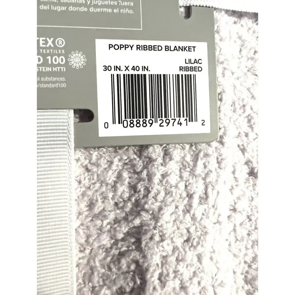 UGG Poppy Chenille Baby Blanket Size: 30” X 40” LILAC Lavender Light Purple NWT